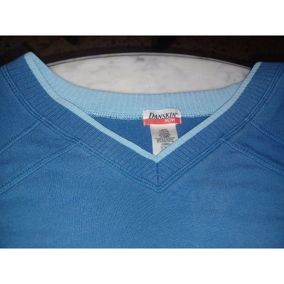 Danskin Now Women's V-Neck Sweater Ladies Large (12-14) Teal - Picture 2 of 4